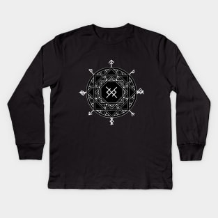 love bind rune magic circle Kids Long Sleeve T-Shirt